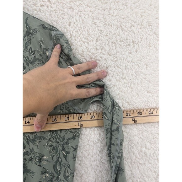 Kari Traa Fryd Baselayer Shirt Size L Floral Performance Outdoor Sage Green - Picture 3 of 8